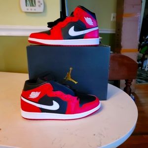 Nike Air Jordan Red and Black Sneakers